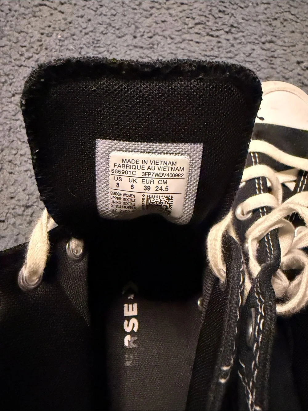 Converse Black High-Top Sneakers with White Accents